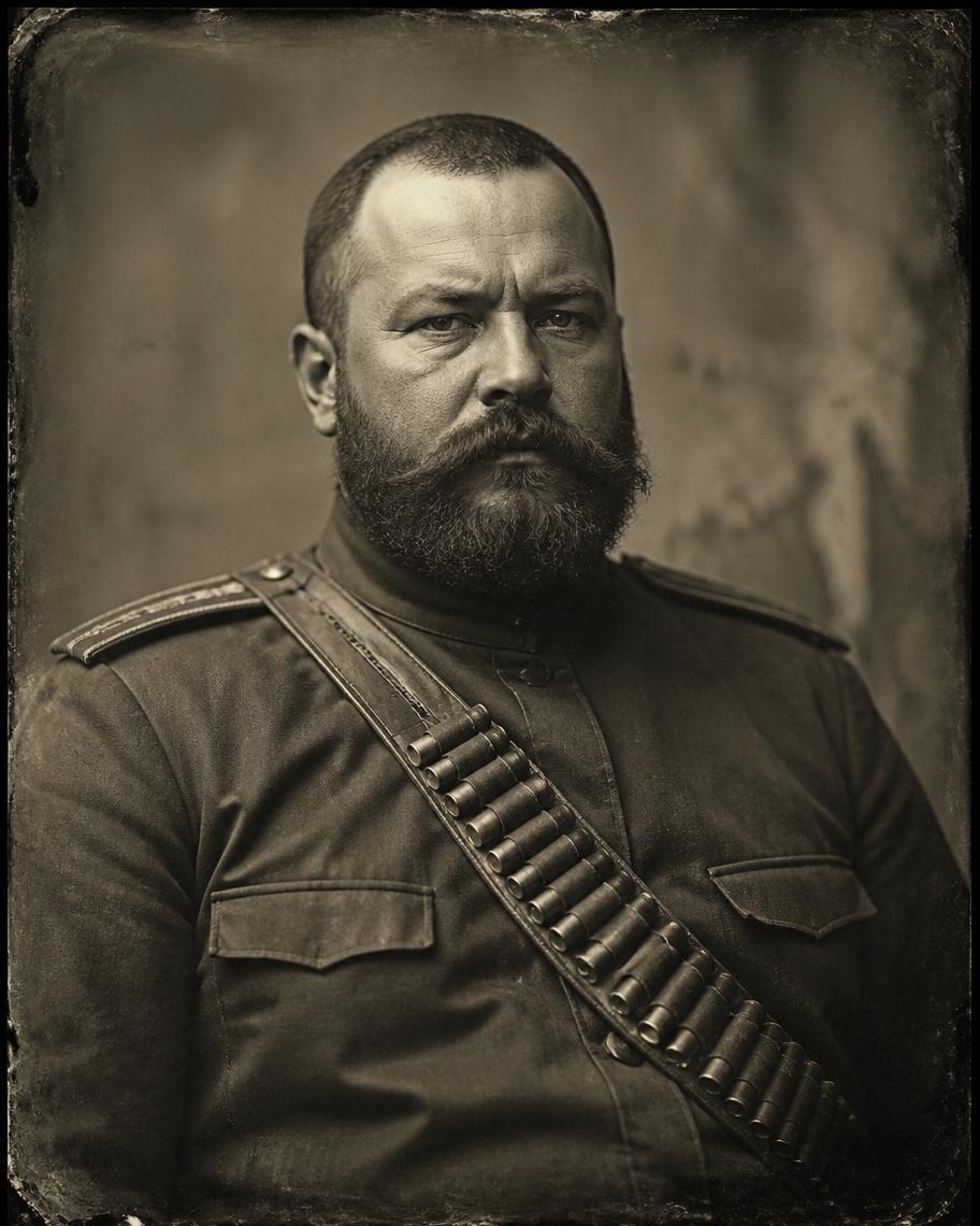 Historical portrait of Colonel Leonid Sipailov